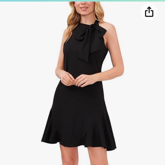 CeCe Dresses & Skirts - Black bow tie halter neck dress size medium